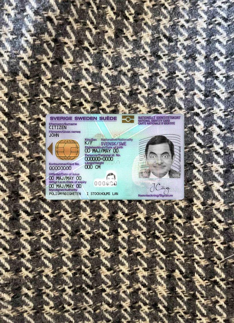 Sweden ID photolook FRONT PSD template